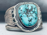 Kee Family Rare Vintage Native American Navajo Turquoise Sterling Silver Bracelet Old-Nativo Arts