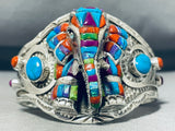 6.5' Wrist Southwest Turquoise Inlay Sterling Silver Bracelet-Nativo Arts