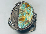 One Of The Finest Vintage Native American Navajo Royston Turquoise Sterling Silver Bracelet-Nativo Arts