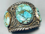 174 Grams!!!!!! Vintage Native American Navajo Spiderweb Turquoise Sterling Silver Bracelet-Nativo Arts