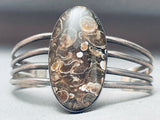 Swirled Agate Vintage Native American Navajo Sterling Silver Bracelet Cuff-Nativo Arts