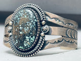 One Of The Best Vintage Native American Navajo Spiderweb Turquoise Sterling Silver Bracelet-Nativo Arts