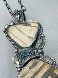 Most Unique Vintage Native American Navajo Turquoise Sterling Silver Necklace-Nativo Arts