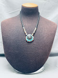 Native American Mesmerizing Vintage Santo Domingo Inlay Turquoise Jet Shell Necklace-Nativo Arts