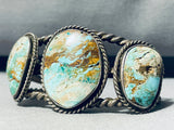 Coil Cuff!! Rare Early Deposit Vintage Native American Navajo Royston Turquoise Bracelet-Nativo Arts