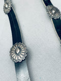 Anito Ohlingues Vintage Native American Navajo Sterling Silver Hand Tooled Concho Belt-Nativo Arts