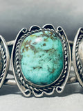 Superior Vintage Native American Navajo Royston Turquoise Sterling Silver Bracelet Old-Nativo Arts
