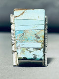 Outstanding Native American Navajo Turquoise Sterling Silver Ring-Nativo Arts