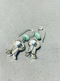 Tremendous Vintage Native American Navajo Royston Turquoise Sterling Silver Earrings-Nativo Arts