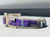 Best Vintage 6.5 Inch Wrist Vintage Native American Navajo Sugulite Sterling Silver Bracelet-Nativo Arts