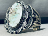 One Of The Best Ever Vintage Native American Navajo Dry Creek Turquoise Sterling Silver Bracelet-Nativo Arts
