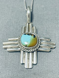 Breathtaking Native American Navajo Royston Turquoise Sterling Silver Signed Necklace-Nativo Arts