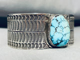 One Of The Best Vintage Native American Navajo Carico Lake Turquoise Sterling Silver Bracelet-Nativo Arts