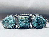 One Of The Best Ever Vintage Native American Navajo Spiderweb Turquoise Sterling Silver Bracelet-Nativo Arts