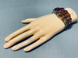One Of The Best Vintage Native American Navajo Ancient Tree Sap Sterling Silver Bracelet-Nativo Arts