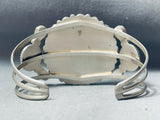 Deep Blue Turquoise Vintage Native American Navajo Sterling Silver Bracelet-Nativo Arts