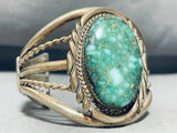 One Of The Most Vivid Ever Vintage Native American Navajo Turquoise Sterling Silver Bracelet-Nativo Arts