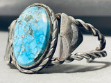The Best Vintage Native American Navajo Easter Blue Turquoise Sterling Silver Bracelet-Nativo Arts
