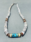 Native American Exceptional Vintage Santo Domingo Bisbee Turquoise Sterling Silver Necklace-Nativo Arts