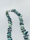 One Of A Kind Double Jacla Vintage Navajo Green Turquoise Necklace Old-Nativo Arts