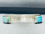 6.5 Inch Wrist Native American Navajo Turquoise Inlay Sterling Silver Bracelet-Nativo Arts