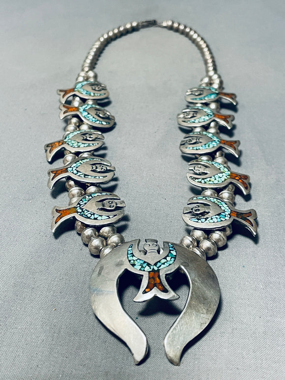 Authentic Vintage Sterling Silver Squash Blossom Necklace – Aurum