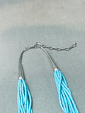 Turquoise Heishi Vintage Navajo Sterling Silver Necklace-Nativo Arts