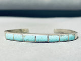 Marvelous Vintage Native American Zuni #8 Turquoise Mine Sterling Silver Bracelet-Nativo Arts