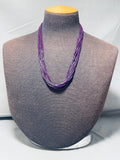 Gorgy!! Native American Navajo Purple Sugilite Sterling Silver Necklace!-Nativo Arts