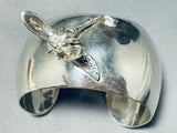Gorgy!! Vintage Southwest Sterling Silver Dragonfly Bracelet Cuff-Nativo Arts