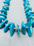 Blue Gem Beauty Vintage Navajo Turquoise Heishi Necklace Old-Nativo Arts
