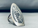 Exceptional Vintage Native American Navajo Tommy Singer Sterling Silver Kokopelli Ring-Nativo Arts