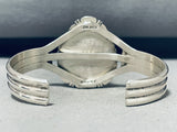 Noteworthy Native American Navajo Dry Creek Turquoise Sterling Silver Signed Bracelet-Nativo Arts