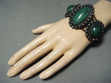 Early Vintage Native American Navajo Cerrillos Turquoise Sterling Silver Bracelet-Nativo Arts