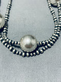 Orbs Of Sterling Vintage Native American Navajo Silver Necklace-Nativo Arts