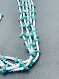 Superior Vintage Santo Domingo Turquoise Heishi Sterling Silver Necklace-Nativo Arts
