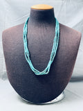 Fab Turquoise Disc Heishi Sterling Silver Necklace