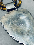 The Best Vintage Native American Navajo Tiger's Eye Sterling Silver Inlay Necklace-Nativo Arts