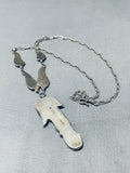 Three Tiers Of Turquoise Vintage Native American Navajo Sterling Silver Leaf Necklace-Nativo Arts