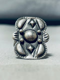 One Of A Kind Vintage Native American Navajo Sterling Silver Ring-Nativo Arts