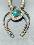 Gorgeous!! Vintage Native American Navajo Turquoise Sterling Silver Necklace Old-Nativo Arts