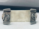 Green Basalt Turquoise!! Vintage Native American Navajo Sterling Silver Bracelet-Nativo Arts