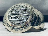 One Of The Best Vintage Native American Navajo Story Scene Sterling Silver Bracelet-Nativo Arts