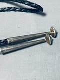 John Family Vintage Native American Navajo Christ Sterling Silver Bolo Tie-Nativo Arts