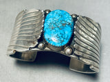 Arlene Soce Vintage Native American Navajo Red Mountain Turquoise Sterling Silver Bracelet-Nativo Arts