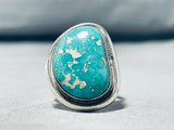 Authentic Native American Navajo Gilbert Turquoise Sterling Silver Ring-Nativo Arts