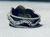 One Of The Most Unique Vintage Native American Navajo Lapis Sterling Silver Snake Ring-Nativo Arts