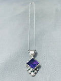 One Of The Best Vintage Native American Navajo Sterling Silver Amethyst Bracelet Necklace Set