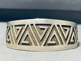 Amazing Native American Navajo J.cowboy Signed Sterling Silver Bracelet-Nativo Arts