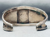 Sturdy Vintage Native American Navajo Morenci Turquoise Sterling Silver Bracelet-Nativo Arts